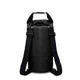 TXLEAPEY Mochila Impermeable de PVC, Bolsa for Kayak, Senderismo al Aire Libre, Seca for Hombro, Viaje, Buceo, Barco, Mochila for océano, río, 5 l, 10, 15, 20 y 30(Black,30L)