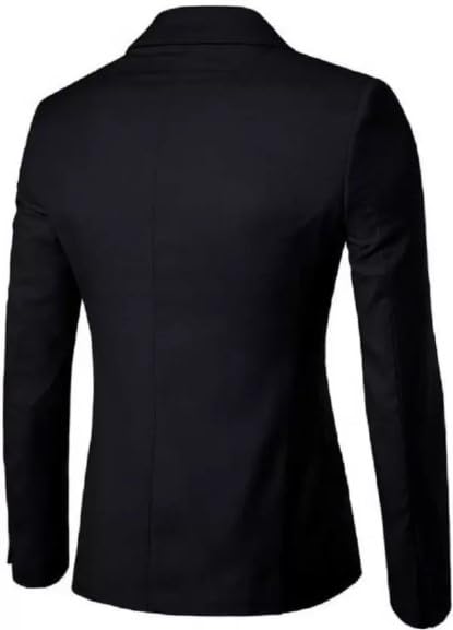 Image of Men's Classic Slim Fit Blazer, Single Breasted, Black, Formal and Casual Wear