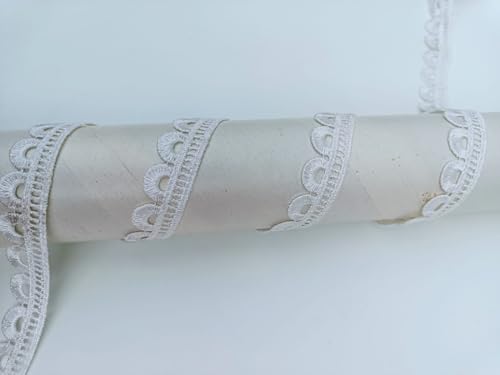 Image of Swag Polyester Lace, Border Lace, Cotton Lace, Gota Patti Lace (9 Meter, White)