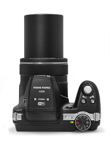 Kodak PIXPRO Astro Zoom AZ528-BK 16 MP Digital Camera with 52x Optical Zoom 24mm Wide Angle Lens 6 fps Burst Shooting 1080P Full HD Video Wi-Fi Connectivity and a 3" LCD Screen (Black)
