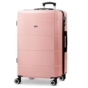 LUGG 28 Inch Jetset Suitcase Hard Shell Case 4 Wheel Travel bag Lightweight ABS Material with TSA Lock Approved for Travel with easyJet, British Airways, RyanAir, Virgin Atlantic, Emirates(75x49x29cm)