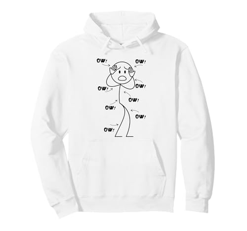Ow Ow Stick Character Figure Humor Chronic Pain Awareness �p�[�J�[