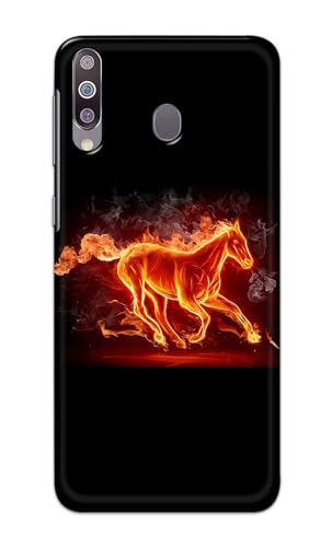 Image of PRINTFIDAA Plastic Printed Hard Back Cover Case For Samsung Galaxy M30 Back Cover (Fiery Horse) -112, Multicolor