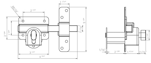Gatemate 1490106 Euro-Lang-Schloss mit Daumendrehung P11, Schwarz/Edelstahl, 50 mm