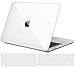 Price comparison product image TECOOL Case compatible with MacBook Pro 13 inch 2016-2022 (M2 M1 A2338/A2289/A2251/A2159/A1989/A1706/A1708), Plastic Snap On Hard Shell Cover & UK EU Keyboard Protector, Clear Transparent (Glossy)
