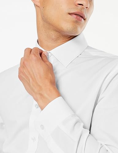 Image of Marks & Spencer Men's 3 Pack Regular Fit Easy Iron Long Sleeve Shirts