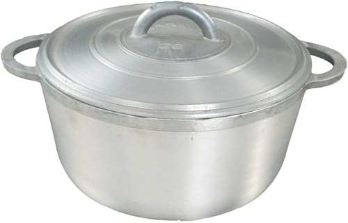 Housetronics 40cm Caribbean Dutch Pot, Heavy Aluminium Cooking Pot with Lid, Traditional Jamaican Style Saucepan, Capacity 15 Litre