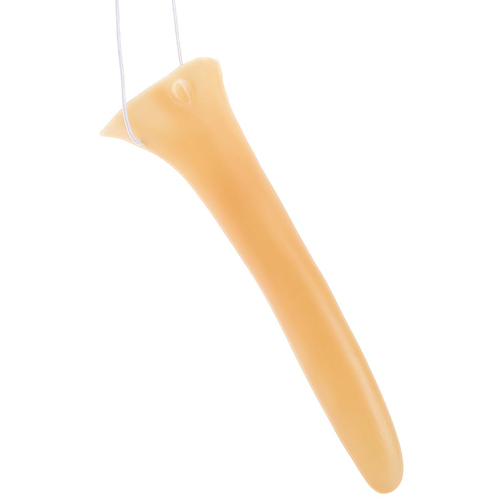 CREATCABIN 5 Pcs Halloween Long Fake Nose Prosthetic Nose Costume Accessories Pointy Nose Extension Cosplay Party Supplies Prop Plastic Headset Air Vent Soft Reusable for Witch Pinocchio 2.17x6.5 Inch