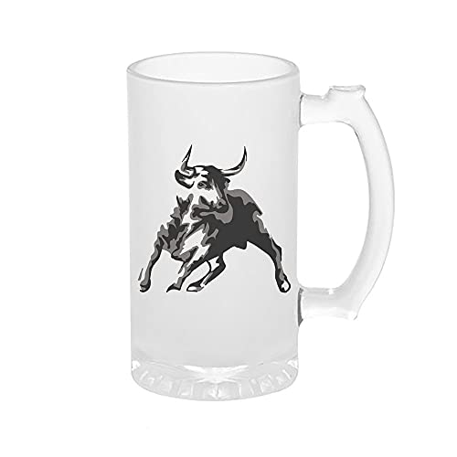 Rapoza Collective - Tarro Cervecero TORO BRAGADO, Tarro para Cerveza, Tarro Cerveza 16oz (473ml), Beer Mug, Tarro para Regalo, Tarro para papá, Vaso para...
