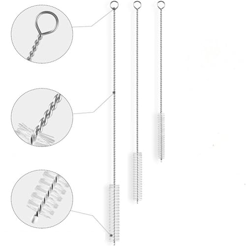 Welangbn STAINLESS STEEL STRAW CLEANING BRUSH Drinking Straw Cleaner Brush Kit Straw Brushes 9 Pcs 3 Size Straw Cleaner Brush Reusable Extra Long Pipe Cleaners For Tumbler, Sippy Cup, Bottle And Tube Teapot thumb #3