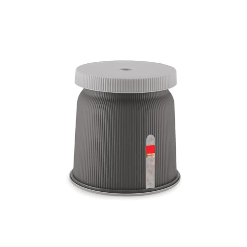 Image of Plastic Bathroom Set with Mug Patla /Stool | Bath Accessory Set (20 Liter Bucket+ 1 Liter Mug+Big Stool) (Dark Grey)