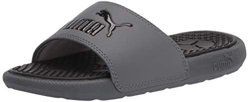 Puma Unisex Child Cool Cat Slide Sandal, Castlerock-Puma Black, 4 Big Kid Us #TOP7
