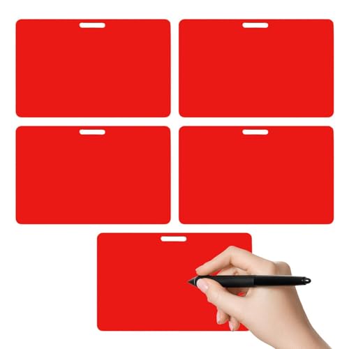 Vertical Erasable Badge Notes, 5 Pieces Reusable Dry Erase Whiteboard for Badge, Pocket Erasable Notebook for Nurses Doctors Tea