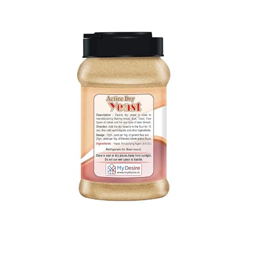 Image of Desire Baker's Active Dry Yeast 500g |Instant Dry Yeast for Baking Bread, Pizza Dough, Cakes & More