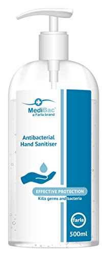 MediBac Antibacterial Hand Sanitiser Gel | 75% Alcohol | Pump Bottle | 500ml