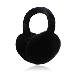 Ear Muffs for Winter Women Men, Adjustable Faux Fur Earmuffs, Fluffy Ear Warmers, Foldable Ear Warmer Earmuffs
