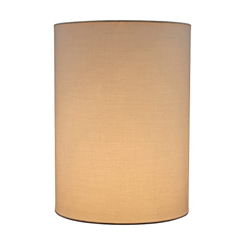 Image of Aspen Creative 31299 Contemporary Drum (Cylinder) Shaped Spider Construction Lamp Shade in White, 8 inch wide (8 inch x 8 inch x 11 inch)