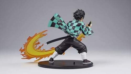 Image of Awestuffs Action Figure Flaming Sword Special Edition for Car Dashboard, Decoration, Cake, Office Desk & Study Table Tanji D Slayer