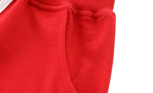 Image of Mud Kingdom Little Boys Girls Christmas Sweatpants Elastic Waist Joggers Embroidered Pattern Sweat Pants with Pockets