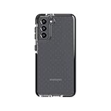 tech21 Evo Check Phone Case for Samsung S21 5G -12 ft. Drop Protection, Smokey/Black