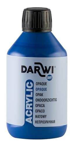 DARWI - DA0220250236C - Un flacon de Peinture Acrylique Opaque - Coloris Bleu foncé - 250 ML - DARWI ACRYLIC