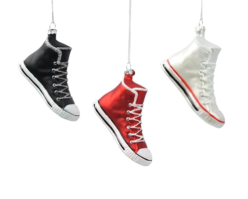 Christbaumschmuck Glas 11,4cm - Sneaker Schuh Figur zum Aufhängen - 1...