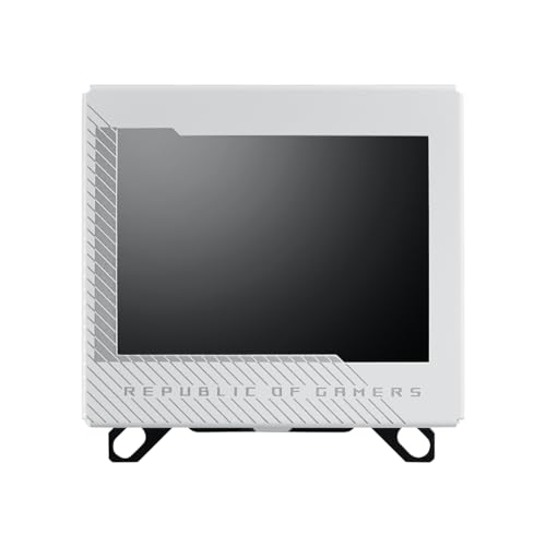ASUS ROG Ryujin III WB White LCD Bloc d'eau pour processeur (Asetek avec 178 micro-lamelles de refroidissement et plaque de refroidissement en alliage de cuivre, écran LCD 3,5", ventilateur VRM