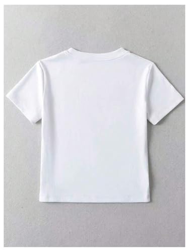 Milumia Girl's Floral Printed Short Sleeve T Shirts Y2k Crop Top Preppy Clothes2