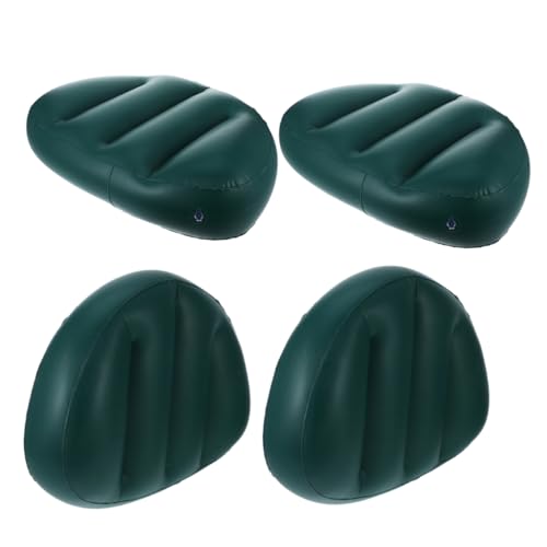 KOMBIUDA 4pcs Inflatable Kayak Seat Cushion PVC Back Support Pad for Fishing Camping Durable Easy to Inflate for