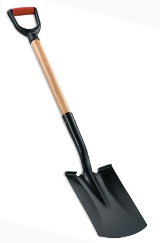 Corona SS 29010 – Pala de jardín – DIY Calibre 15, Mango de Madera de Fresno de 76,2 cm, Mango de plástico en D