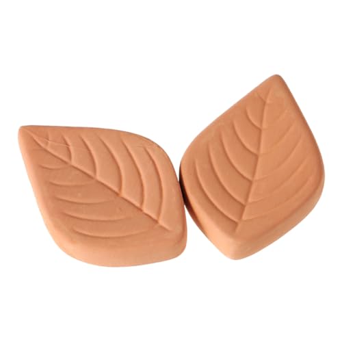 STOBAZA 2pcs Leaf Shape Sugar Keeper And Saver Sugar Terracotta Softener Reusable Sugar Saver Sugar Keepers For Food Container Sugar Softeners