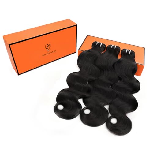 16A Raw Bundles Human Hair 20 22 24 Inch Body Wave Bundles Human Hair 100% Remy Virgin Human 3 Bundles, 2-Year Life Span, Holds The Curls Well, Silky Soft after Mutiple Washes, No Sheds