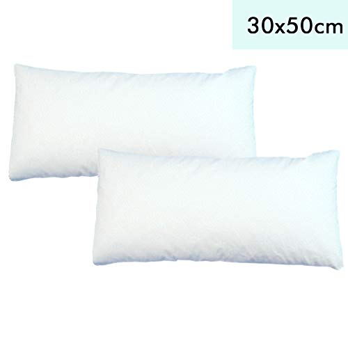 Luxusfeder 2er Set Kissen Daunenkissen 30x50 cm, 300 g Couche-Daunen, Kissenfüllung, Sofakissen, Innenkissen Daunen,weich, deutsches Qualitätsprodukt