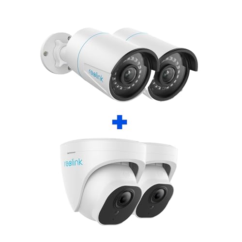 REOLINK 4-Cam PoE Outdoor 5MP Security Bundle