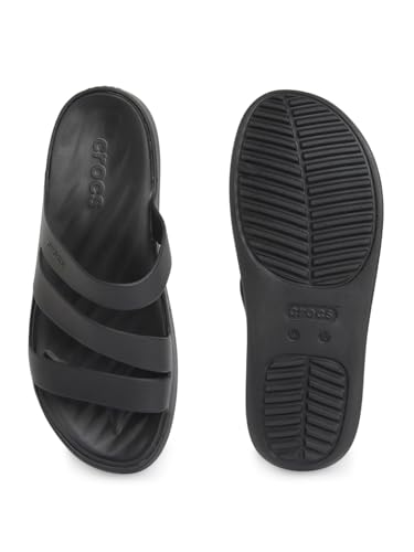 Image of Crocs Women's Getaway Strappy Blk Sandal, BLACK, 6 UK (W8)