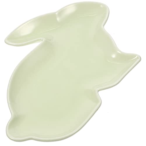 Pretyzoom 6X16SAV4PG08HTOGC04SVDI Rabbit Candy Plate Ceramic Dip Bowls Easter Ceramic Serving Dish Bunny Plate Decor Easter Appetizer Tray Bunny Dessert Dish Easter Serving Tary Car Key Ceramics Child Japan Cartoon cover