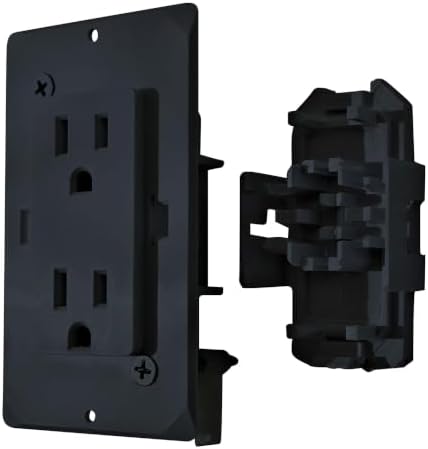 Decor Receptacle with Cover - 15A 125V Black