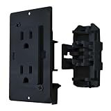 Decor Receptacle with Cover - 15A 125V Black