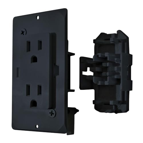 Decor Receptacle with Cover - 15A 125V Black