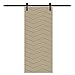 Stained Composite MDF Paneled Interior Sliding Barn Door with Hardware Kit (Unfinished, 30x84)