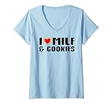 Photo Gallery donna i heart milf & cookies shirt,hot milfs,i love milf & cookies maglietta con collo a v Photo Gallery donna i heart milf & cookies shirt,hot milfs,i love milf & cookies maglietta con collo a v