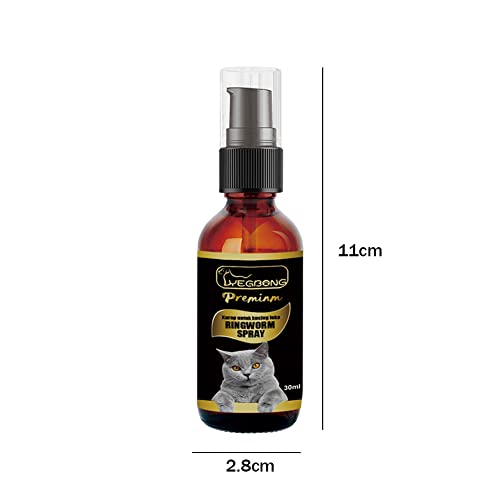 AMZLORD 30 ml Ringelflechte Milben Spray Krankheit Juckreiz Milbe Lindern Haustier Pflege Spray Reduzieren Lokale Entzündung Katze Liefert
