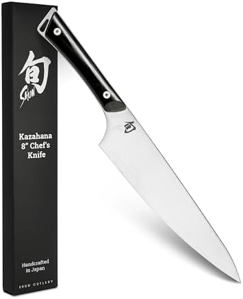 Shun Kazahana Chef's Knife 8", Ebony Handle - Thumbnail 4