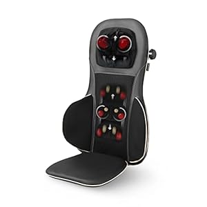 medisana MC 825 Shiatsu Massageauflage für Rücken und Nacken,Massagesitzauflage mit Akupressur,Nackenmassage,Wärmefunktion,3 Intensitäten, Rotlichtfunktion,mit Fernbedienung,Schwarz,1 Stück (1er Pack)