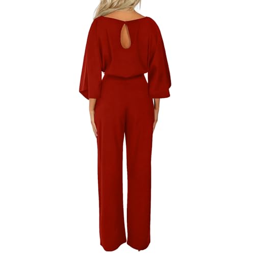 Mono elegante para mujer con pantalón de caída fluida y cinturón textil 2