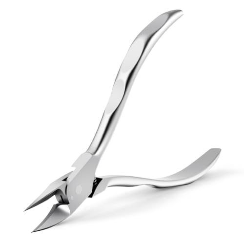 Beugo Cortaúñas de precisión, Alicates para cutículas, Corta Cuticulas Uñas Profesional para Manicura, Cortador de cutículas, Inoxidable, Pedicura Podología Profesional, 13.4 cm, Plateado