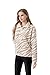 HYGLuosie Women's Faux Fur Pullover: Half-Zip Stand Collar, Animal Geometric Print, Sping Fashion Outerwear, Zebra Print, Size L