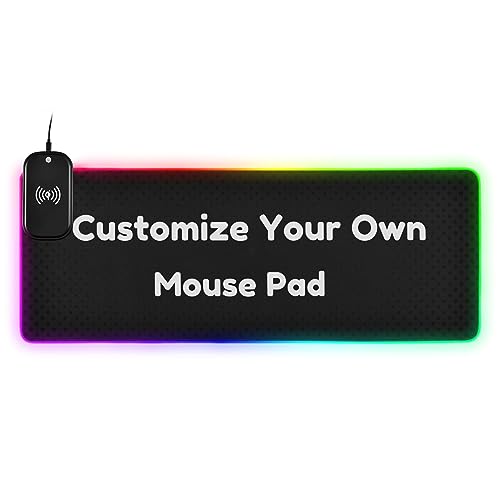 Custom Wireless Charging Mouse Pad for Mobile Phone Personalized Extra Large Gaming Mousepad with...