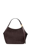 kate spade new york Deco Fine Grain Leather Small Tulip Tote, Hot Fudge Suede