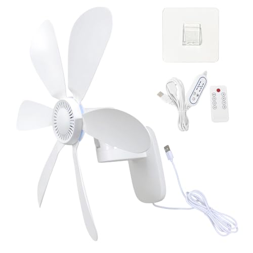 Ventilateur mural USB avec télécommande amovible et minuterie intégrée